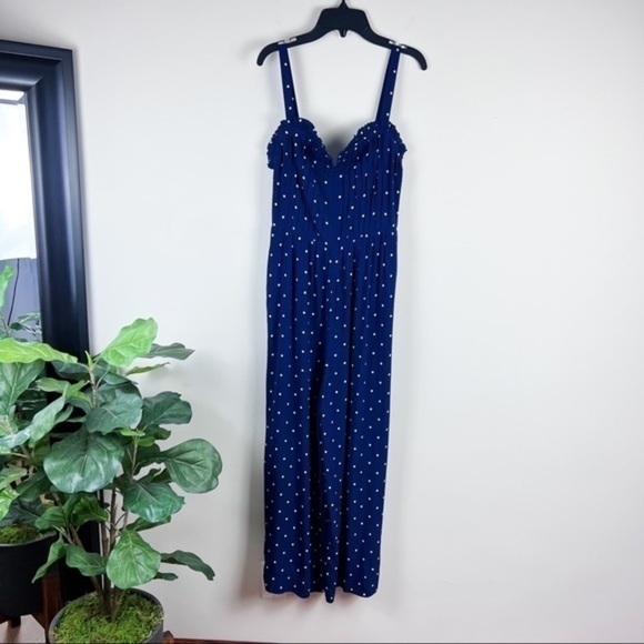 NEW Madewell pintuck cami jumpsuit in polka dots. Size 2 - Picture 3 of 9